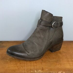 Mjus Brown Leather Booties Ankle 8 Boot Distressed